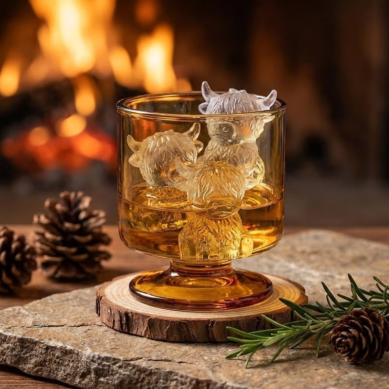 Mini Highland Cow Ice Cube Mold