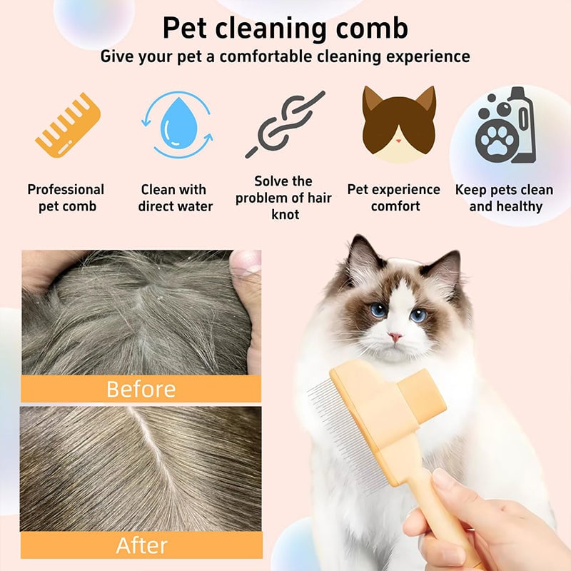 Long & Short Tooth Stainless Steel Pet Comb