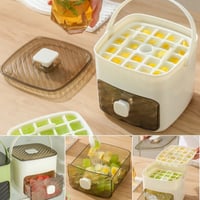 Handled Press-Type Ice Cube Tray (Double-Layer)
