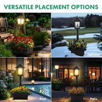 2-in-1 Solar Powered Outdoor Post Light with Integrated Planter Box