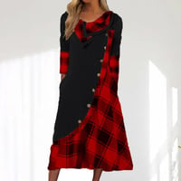 Vintage Plaid Patchwork Dress