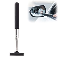 Retractable Rear-View Mirror Wiper with Layered Brush Head