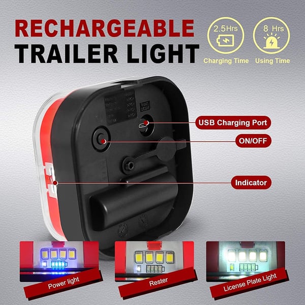 Sakerplus Wireless Trailer Lights Kit