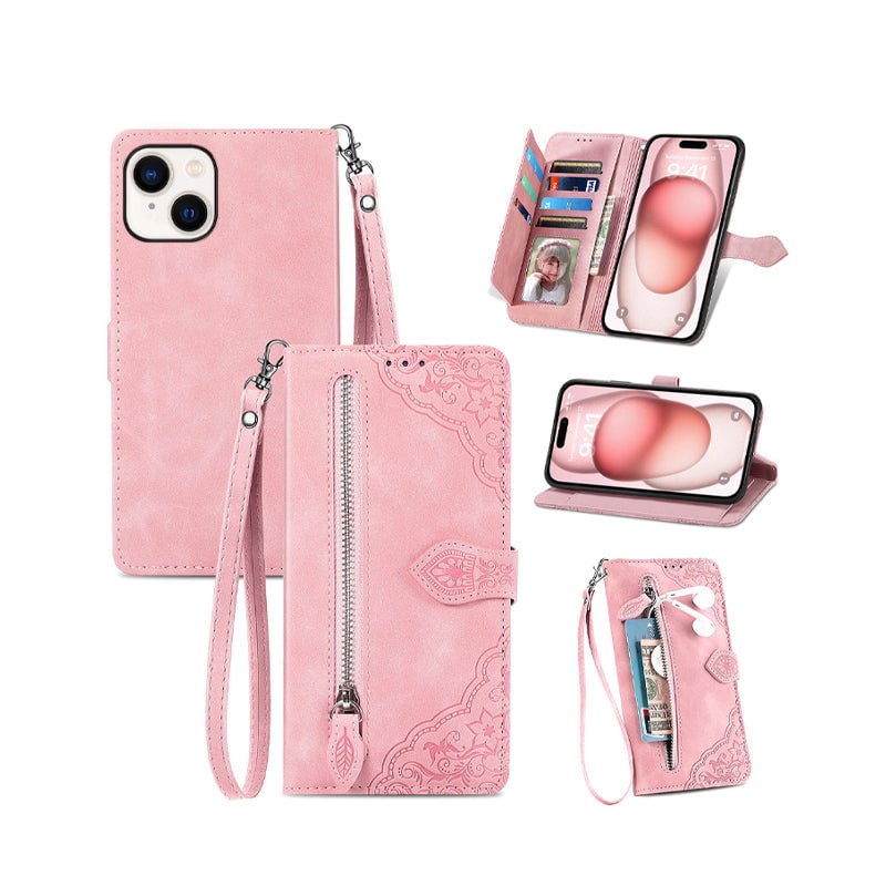 Embossed Phone Leather Case