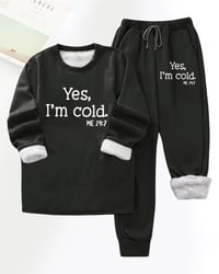 Pantalon décontracté en polaire imprimé lettres