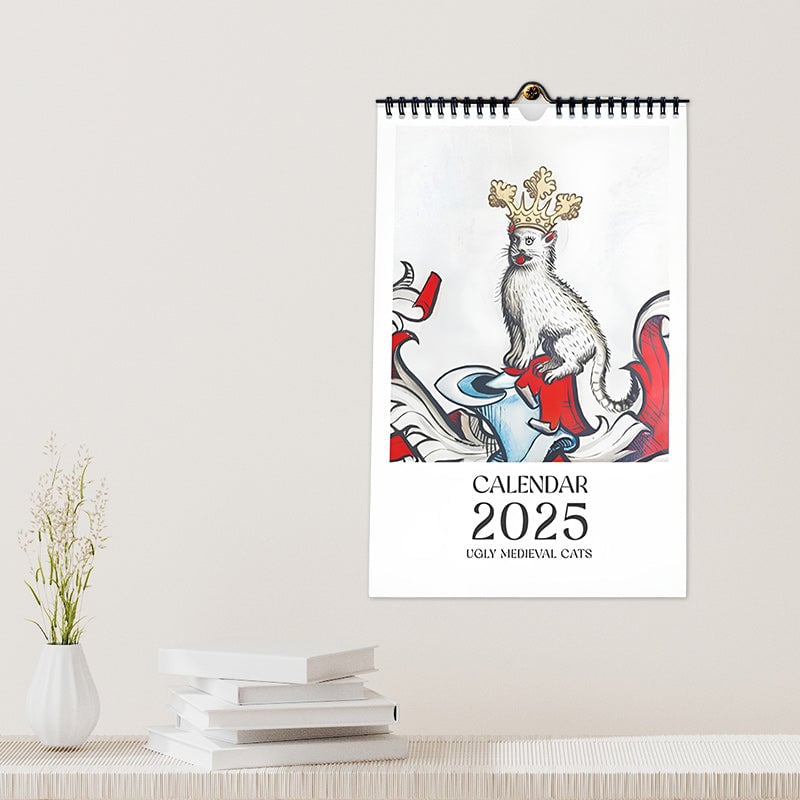 Hässlicher Mittelalter-Katzen-Kalender 2025