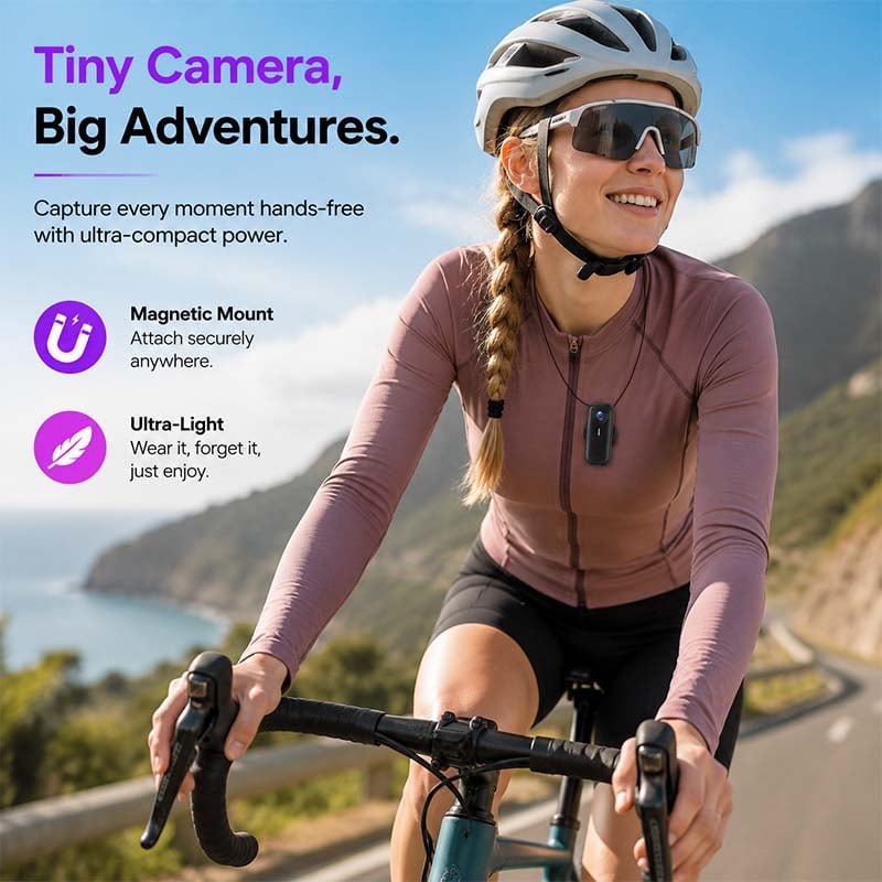 Sakerplus® 2K Mini Wearable Body Camera