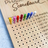 Wooden Phase 10 Score board