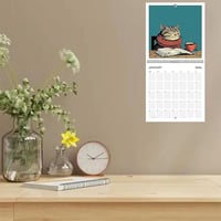Cats Chillin' with Books 2026 Wall Calendar