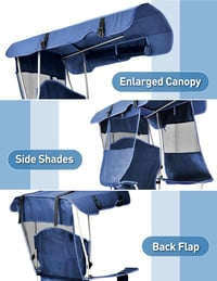 Folding Camping Chair with Canopy and Fan