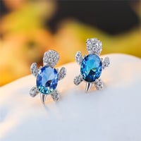 Crystal Turtle Earrings