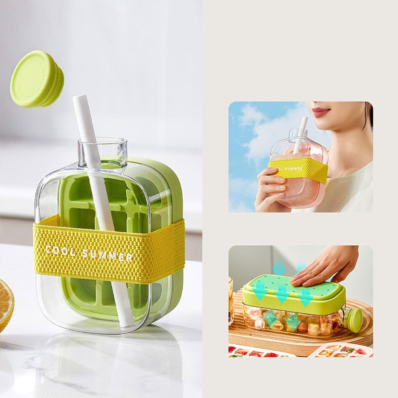 Straw Cup Ice Maker Bottle