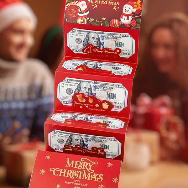 Faltbarer Weihnachtsumschlag mit 6 Fächern