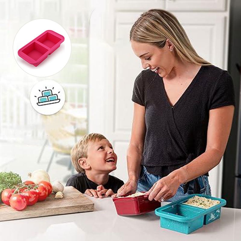 Silicone Freezer Storage Box with Lid