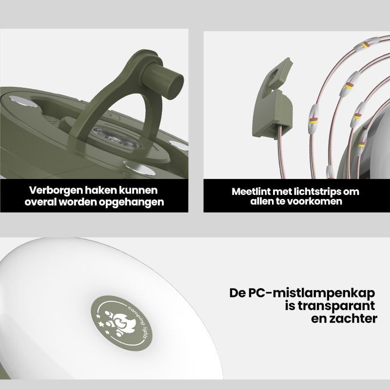 ⭐Outdoor waterdichte draagbare opbergbare lichtslinger