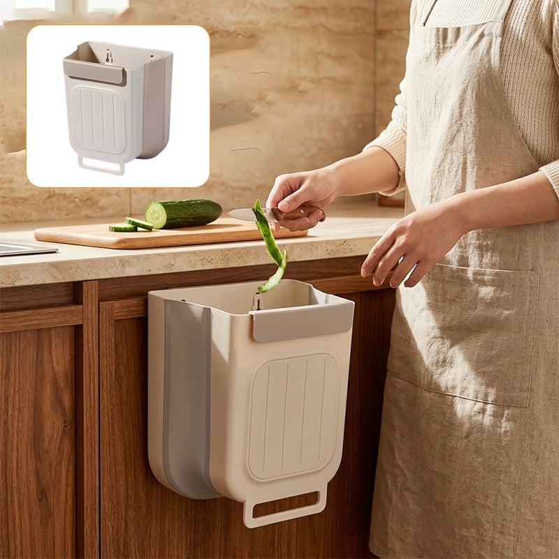 🪣Foldable Wall-Mounted Trash Bin