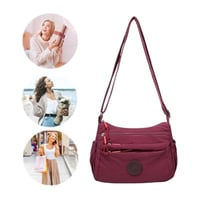 Solid Color Fashionable Multi-pocket Zipper Crossbody Bag
