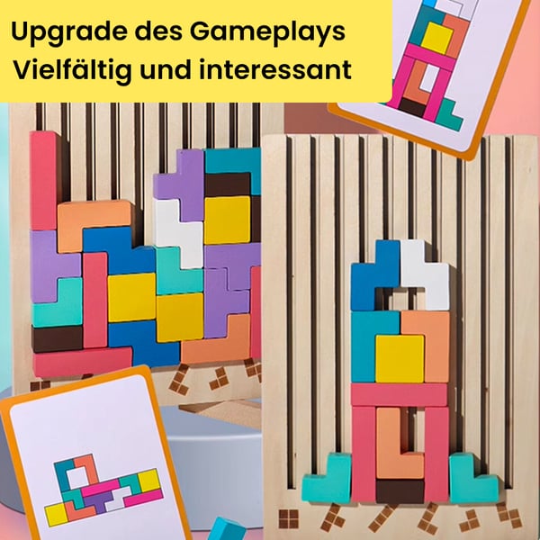 Holz-Stapel-Puzzle-Set