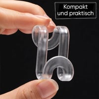 Transparente Verbindungshaken für Kleiderbügel