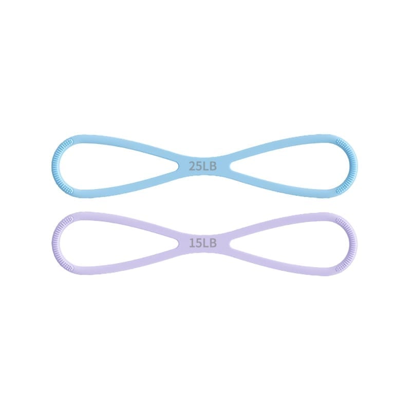 New 8-Shaped Silicone Resistance Band with Massage Grip