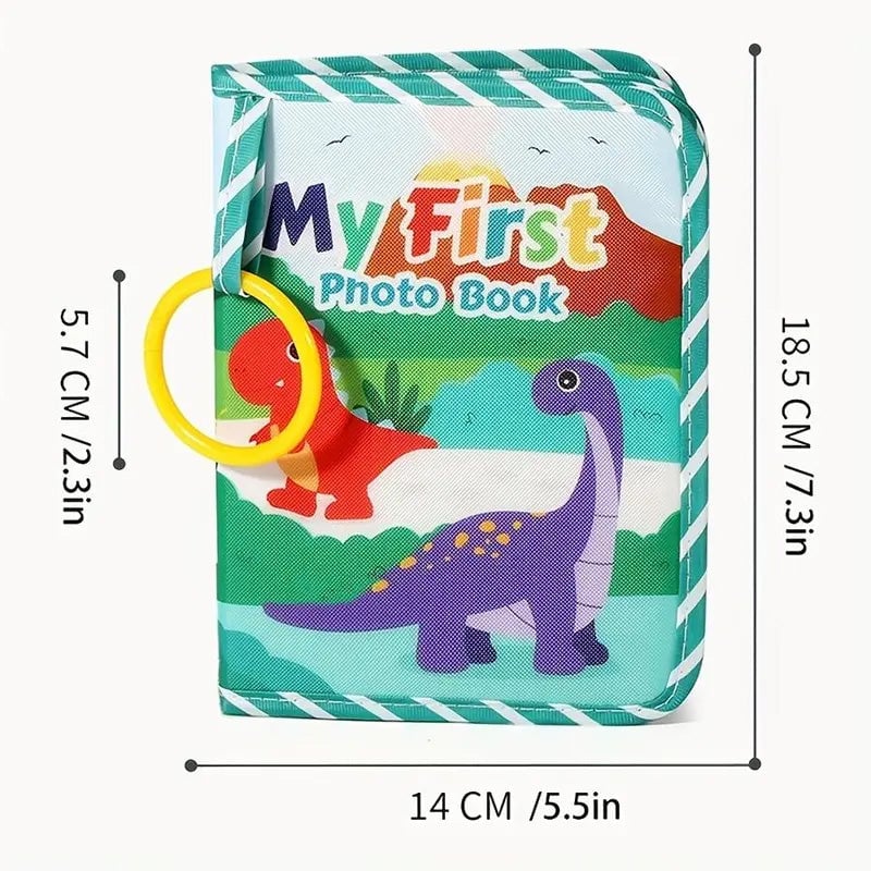 Min första babyfotobok med säker spegel
