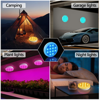 2/4 PCS - Ultra-High Brightness Rechargeable Submersible LED Lights with Remote