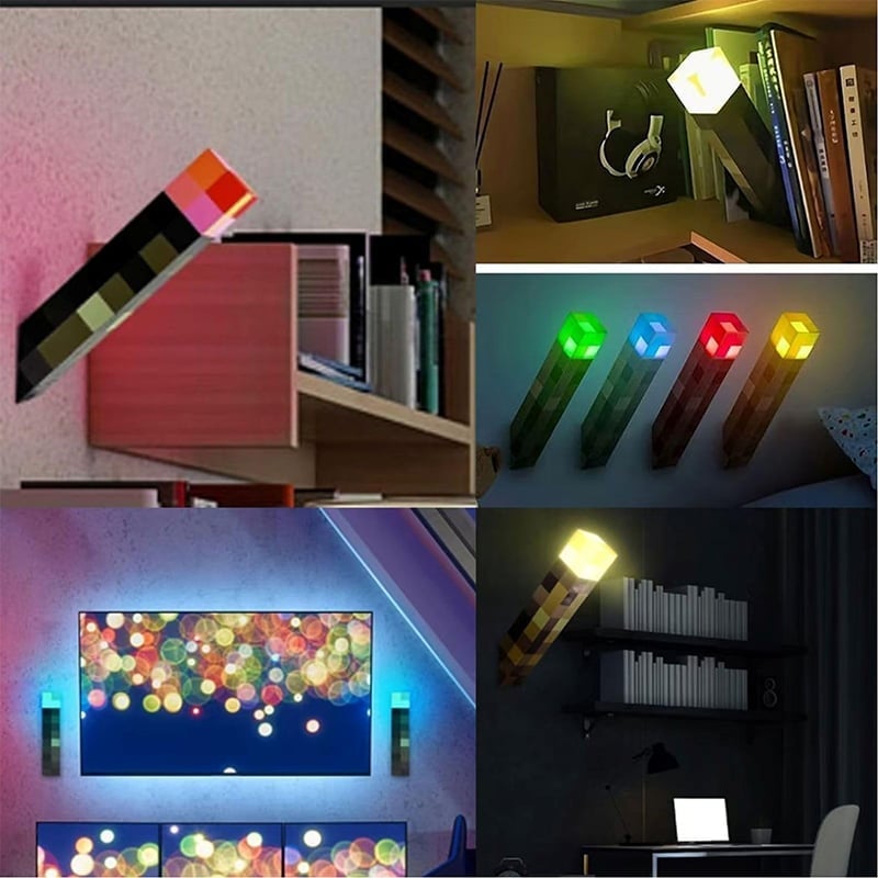 Minecraft Magnetisk Fakkellampe Dekorasjon