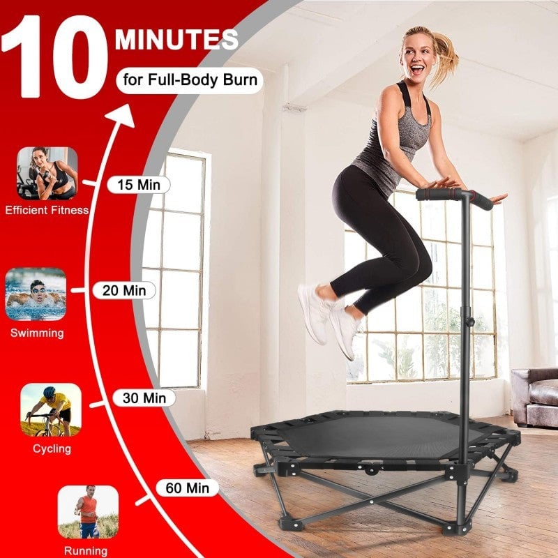 Sakerplus® Foldable Fitness Trampoline With Handle