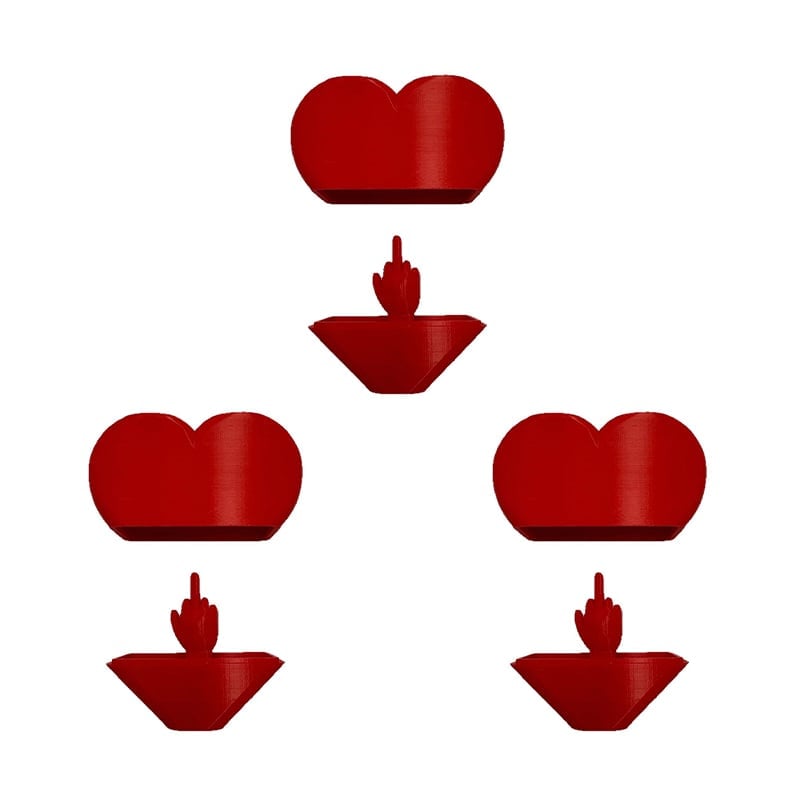 Valentine's Day Middle Finger Heart Prank Gift
