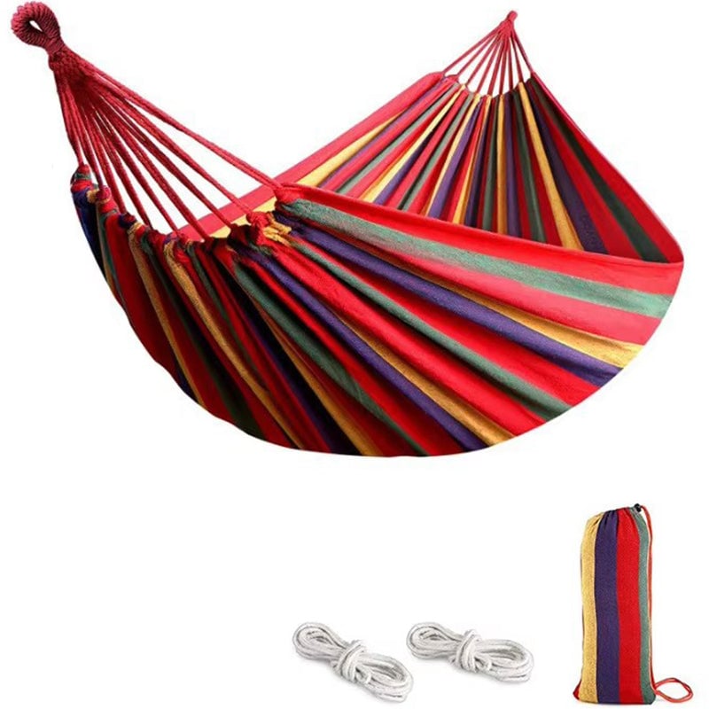 Outdoor Thick Canvas Hammock with Ropes