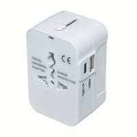 Universeller Reiseadapter mit zwei USB-Anschlüssen