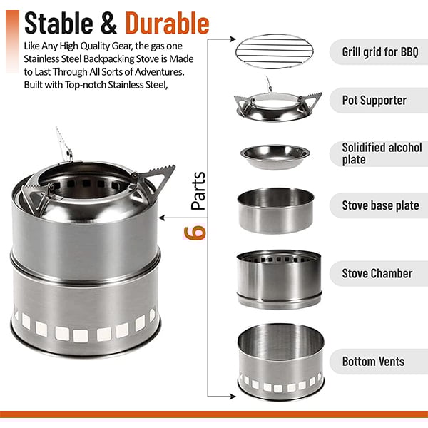 Saker Portable Camping Wood Stove