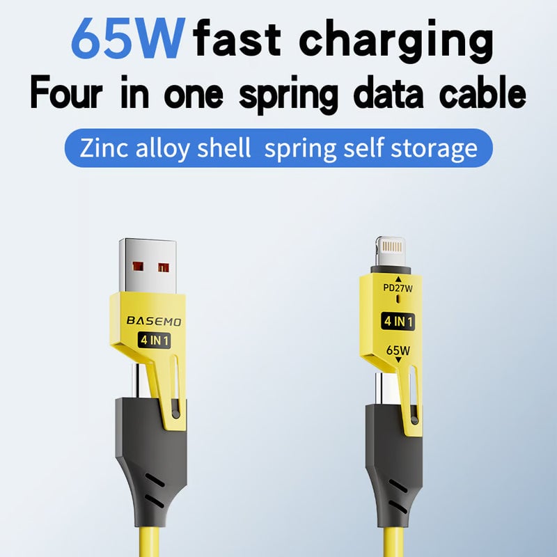 4 in 1 Spring Fast Charging Cable
