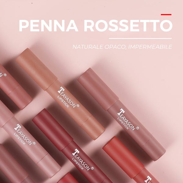 Rossetto opaco a 12 colori