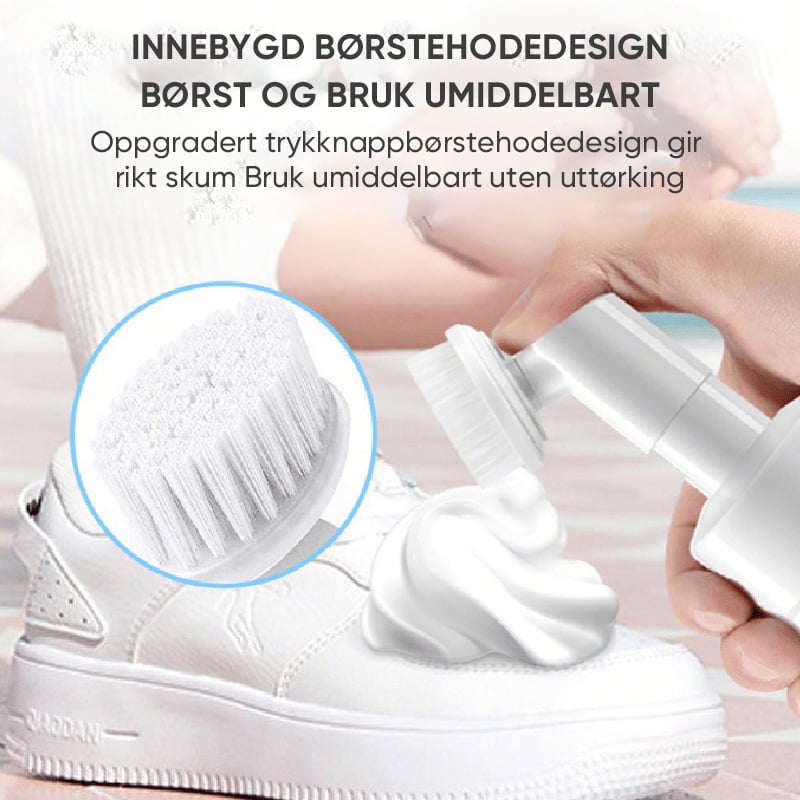 Ingen-tørking Skum Hvit-Sko Rens
