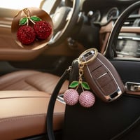 Cherry-Inspired Luxury Keychain Bag Charm