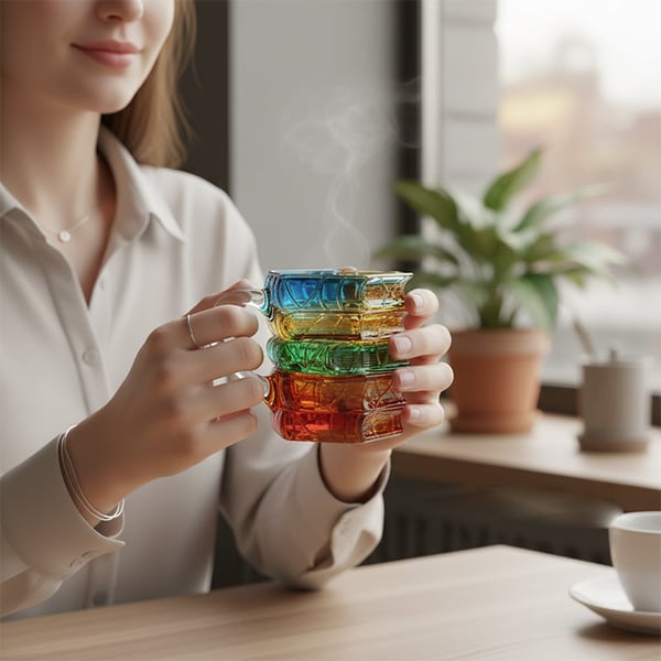 Hand-painted Book Coffee Cup