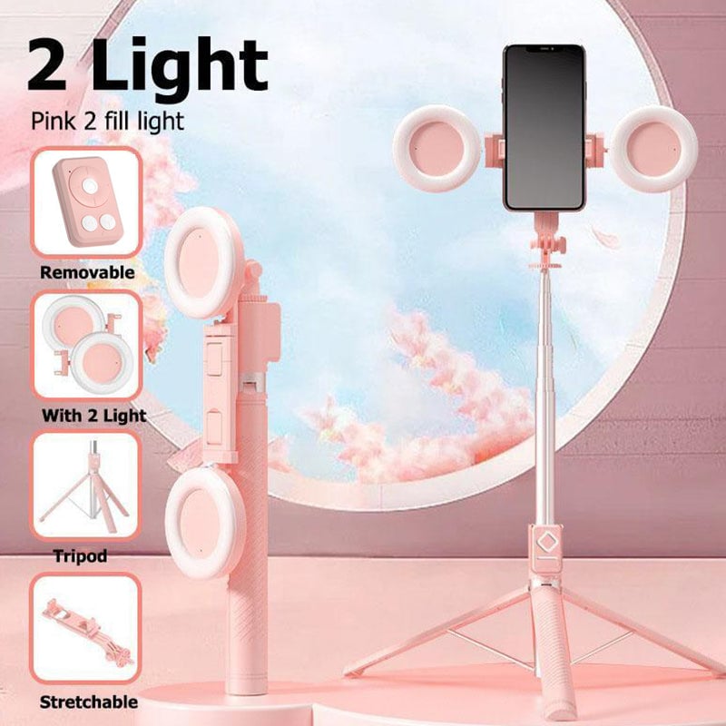 6-in-1-Selfie-Stick mit Fülllicht