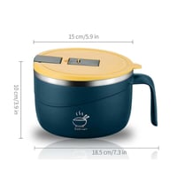 Stainless steel instant noodle bowl-With folding cutlery
