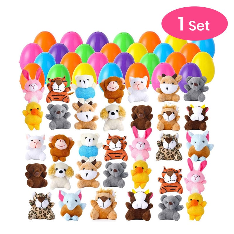 Prefilled Easter Eggs, Filled with Plush Animal Toys(28 pcs/set)
