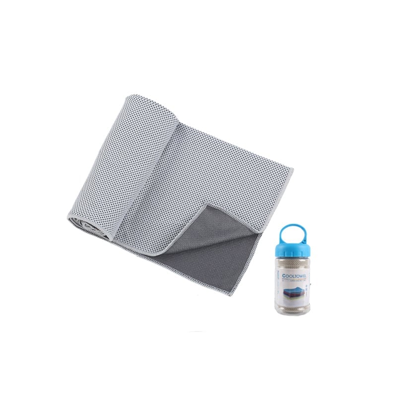 Premium Instant Cooling Towel Set with Storage Bottle