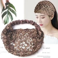 Plum Blossom Beaded Wide Headband