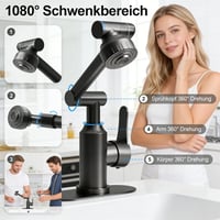 1080° Drehbarer Multifunktions-Wasserhahn aus Edelstahl