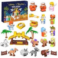 2025 Nativity Advent Calendar – 24-Day Building Block Set Christmas Countdown Gift