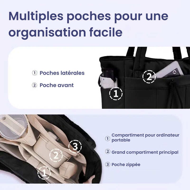 Sac cabas matelassé pour femme