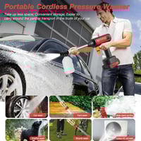 Portable Wireless High Pressure Car Wash Water- Gun