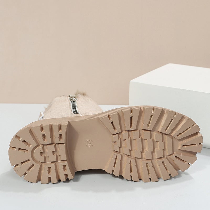 Modische Kurzschaft-Martinsstiefel mit seitlichem Reißverschluss