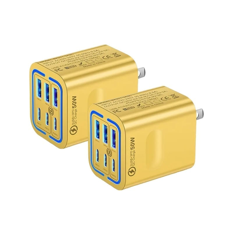 Sakerplus® 50W Multi-Port USB Fast Charger