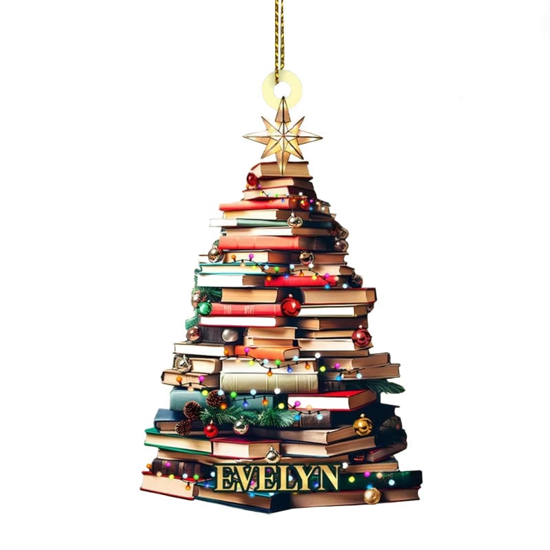 Christmas tree book pendant