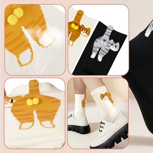 Cute Cat Socks with Balls